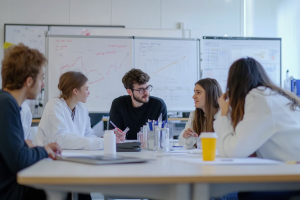 Team di una startup o di uno spinoff a lavoro